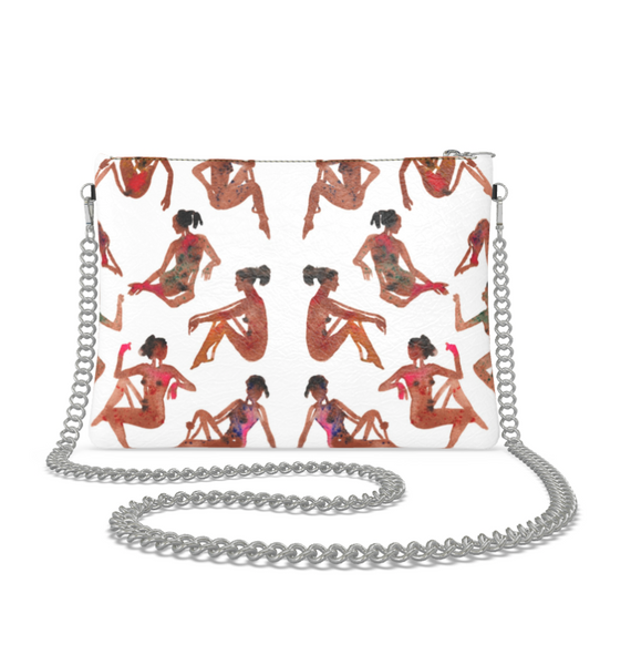 UNTITLED x Fahren Feingold "BROWN FAIRIES" Crossbody Bag With Silver Chain - Limited Edition