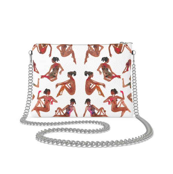 UNTITLED x Fahren Feingold "BROWN FAIRIES" Crossbody Bag With Silver Chain - Limited Edition