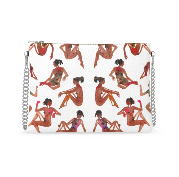 UNTITLED x Fahren Feingold "BROWN FAIRIES" Crossbody Bag With Silver Chain - Limited Edition