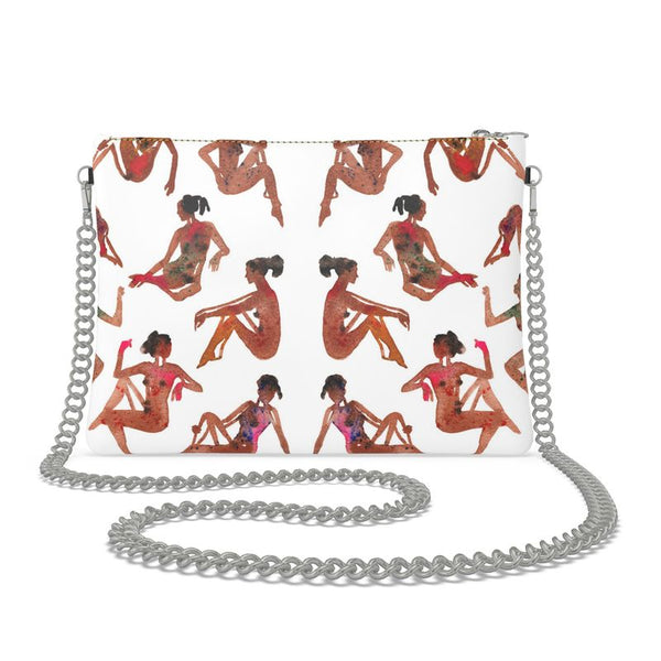 UNTITLED x Fahren Feingold "BROWN FAIRIES" Crossbody Bag With Silver Chain - Limited Edition