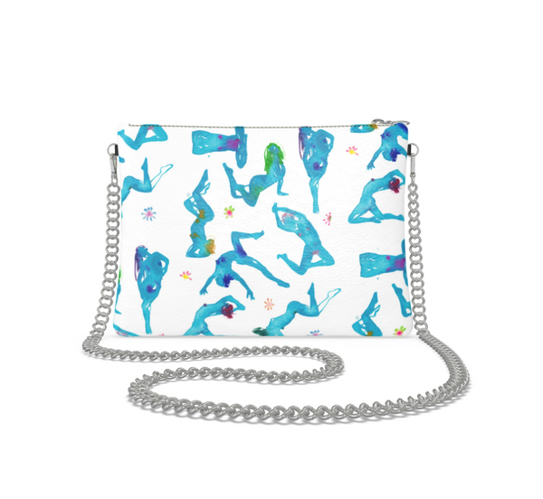 UNTITLED x Fahren Feingold "BLUE FAIRIES" Crossbody Bag With Silver Chain - Limited Edition