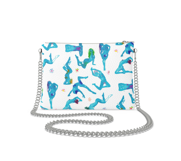 UNTITLED x Fahren Feingold "BLUE FAIRIES" Crossbody Bag With Silver Chain - Limited Edition