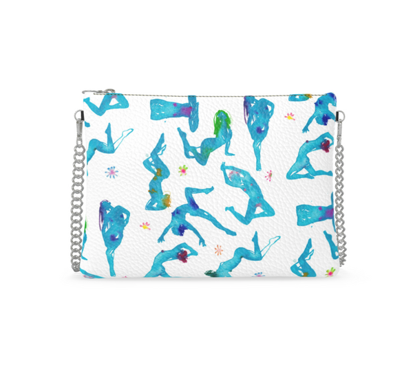 UNTITLED x Fahren Feingold "BLUE FAIRIES" Crossbody Bag With Silver Chain - Limited Edition