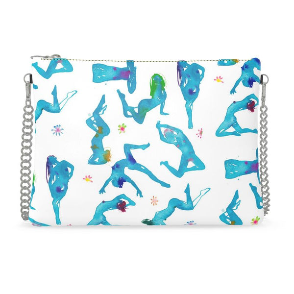 UNTITLED x Fahren Feingold "BLUE FAIRIES" Crossbody Bag With Silver Chain - Limited Edition