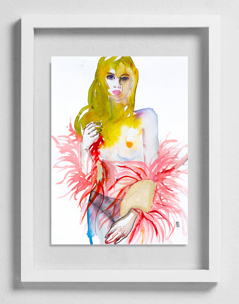 Fahren Feingold "UNDER A PINK MOON SPELL" (Framed)