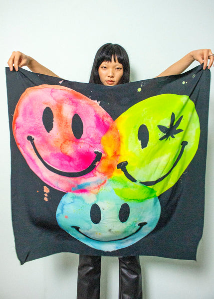 Fahren Feingold "SUPER HAPPY" SILK SCARF Limited Edition
