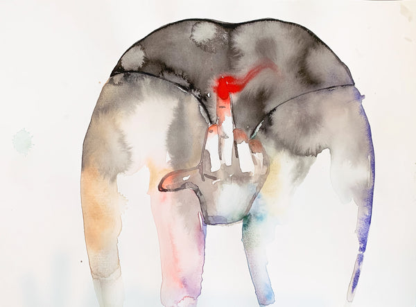 Fahren Feingold "PISSED OFF TWIN FLAME" (Framed)