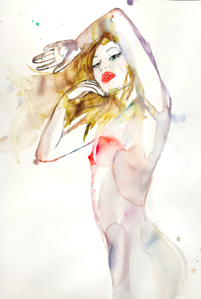 Fahren Feingold " MY BODY IS A LEARNING CURVE" (Framed)