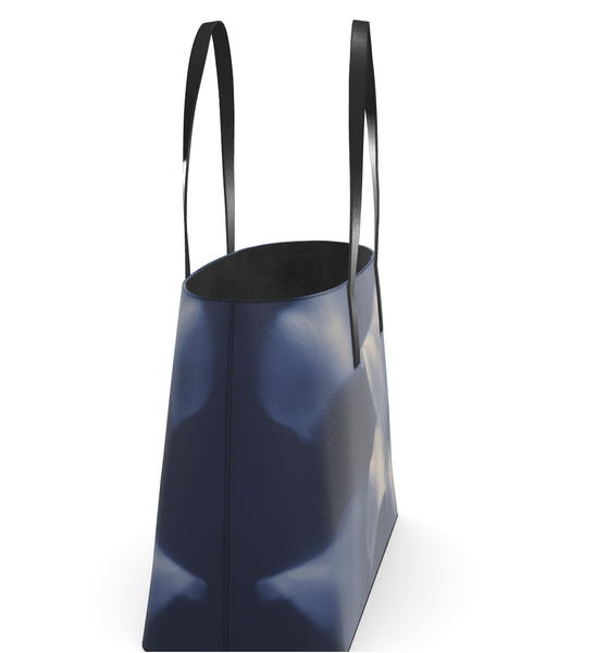 UNTITLED x Indira Cesarine "Blue Lillies" Kika Leather Tote Bag - Limited Edition