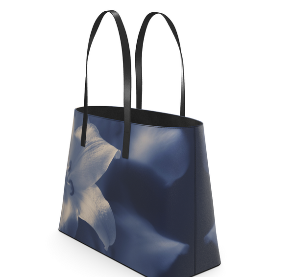 UNTITLED x Indira Cesarine "Blue Lillies" Kika Leather Tote Bag - Limited Edition