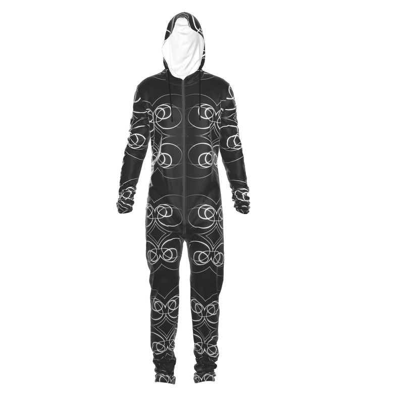 UNTITLED x Indira Cesarine "Lumière" Series Black and White Circles Hazmat Suit - Limited Edition