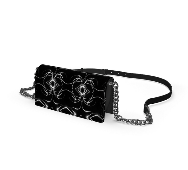 UNTITLED x Indira Cesarine "Lumière" Series Black and White Kaleidoscopic Kenway Evening Bag - Limited Edition