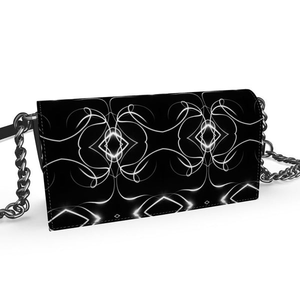 UNTITLED x Indira Cesarine "Lumière" Series Black and White Kaleidoscopic Kenway Evening Bag - Limited Edition