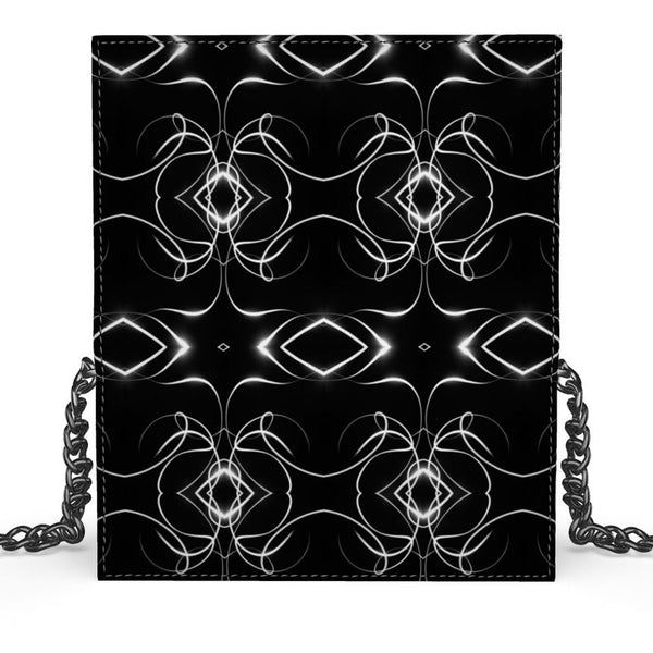 UNTITLED x Indira Cesarine "Lumière" Series Black and White Kaleidoscopic Kenway Evening Bag - Limited Edition