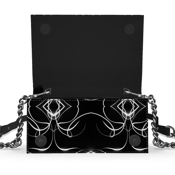 UNTITLED x Indira Cesarine "Lumière" Series Black and White Kaleidoscopic Kenway Evening Bag - Limited Edition