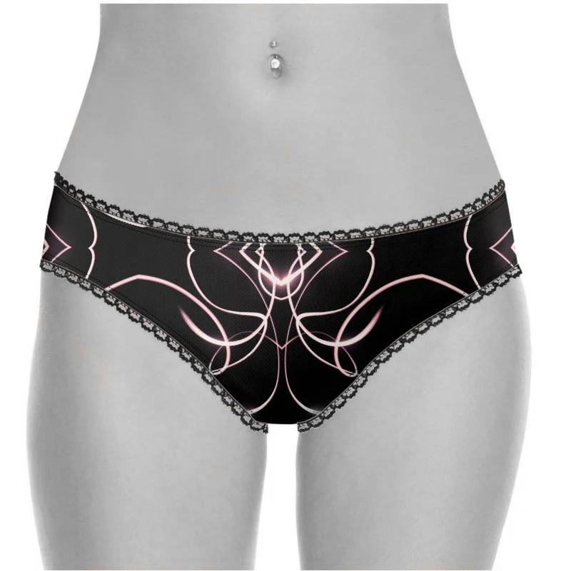 UNTITLED x Indira Cesarine "Lumière" Series Black and Pink Kaleidoscopic Underwear - Limited Edition