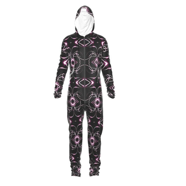 UNTITLED x Indira Cesarine "Lumière" Series Black and Pink Kaleidoscopic Hazmat Jumpsuit - Limited Edition