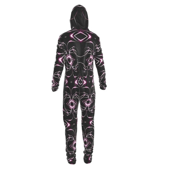 UNTITLED x Indira Cesarine "Lumière" Series Black and Pink Kaleidoscopic Hazmat Jumpsuit - Limited Edition