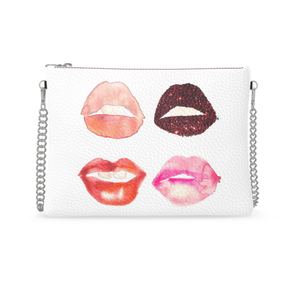 UNTITLED x Fahren Feingold "KISS ME KILL ME" Crossbody Bag With Silver Chain - Limited Edition