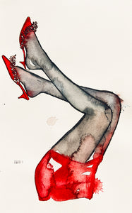 Fahren Feingold "KICK OFF THE WEEK IN DREAMY AREA HEELS" (Framed)