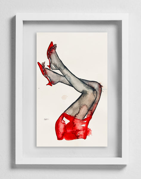 Fahren Feingold "KICK OFF THE WEEK IN DREAMY AREA HEELS" (Framed)