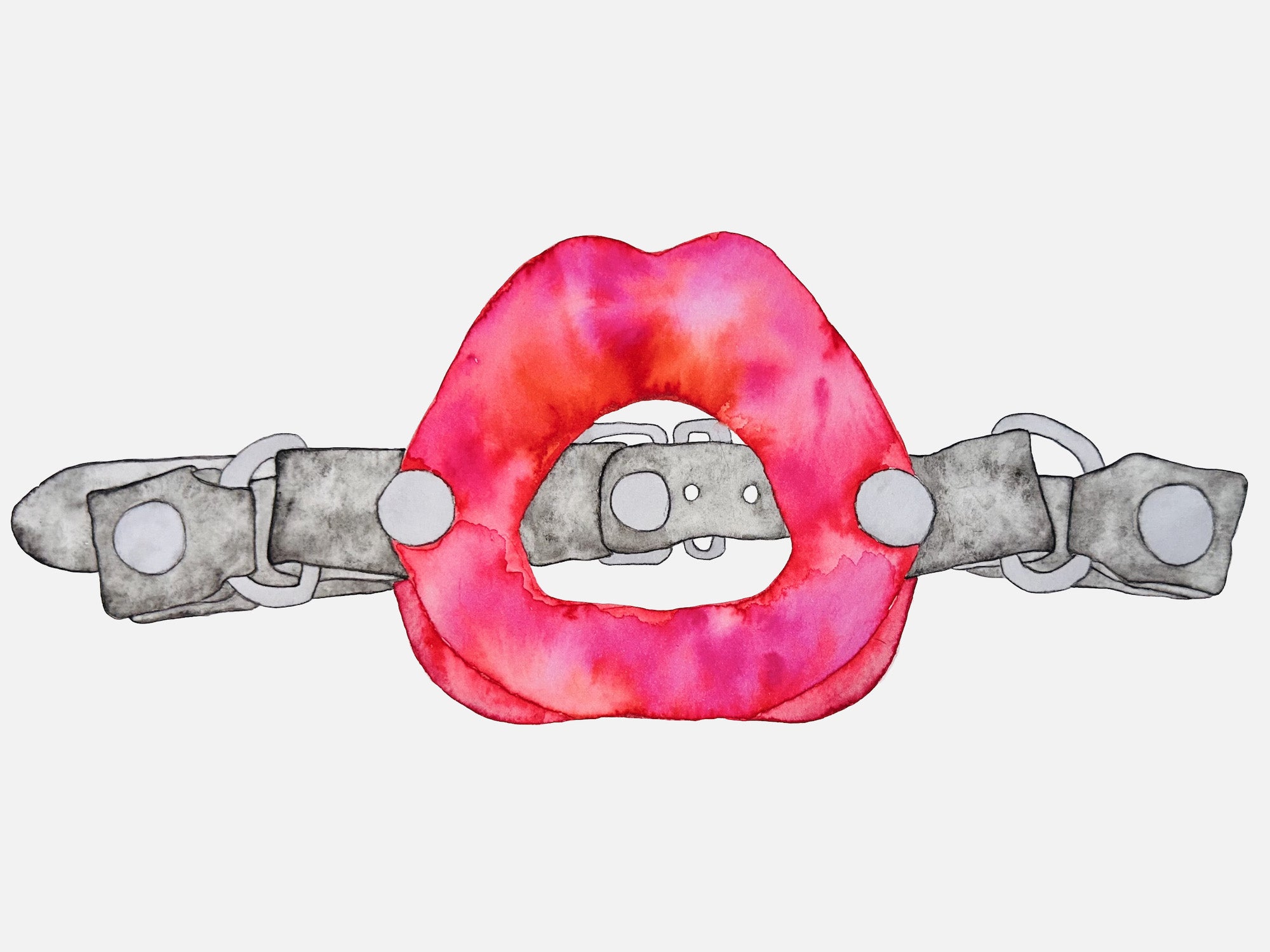 Helena Calmfors "Sissy Lips" Watercolor Painting (Unframed)