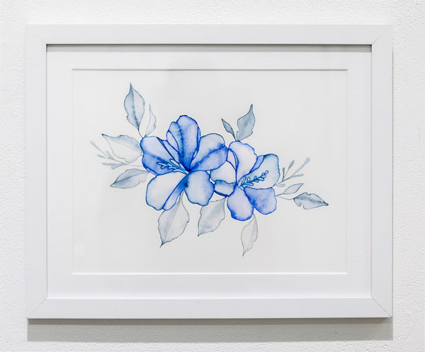 Helena Calmfors "Anemonies" Watercolor Painting (Framed)