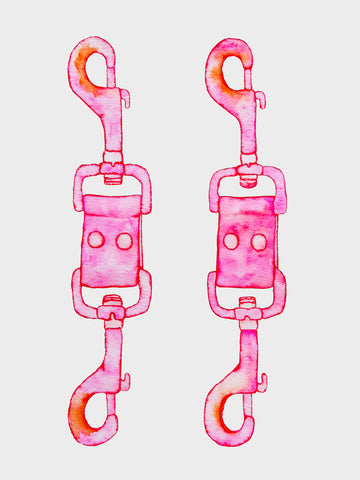 Helena Calmfors "Connected" Watercolor Painting (Framed)