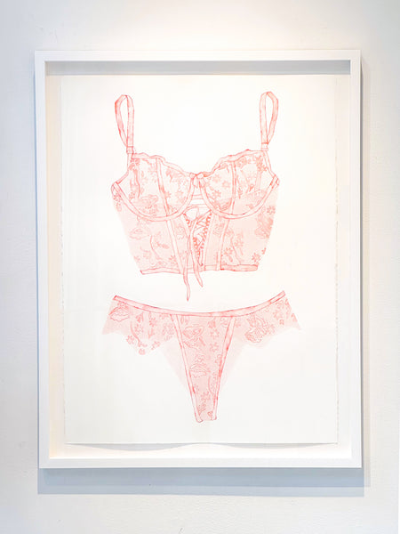 Helena Calmfors "Sheer Lace" Watercolor Painting (Framed)