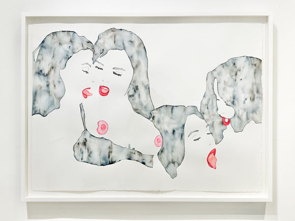 Helena Calmfors "Foursome" Watercolor Painting (Framed)