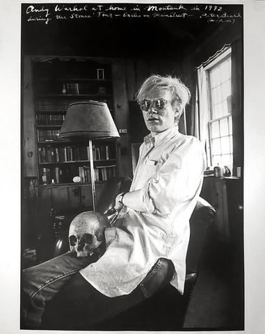 Peter Beard "Andy Warhol at home in Montauk in 1972 during The Stones' Tour - Exiles on Mainstreet - Peter Beard (neighbor)"