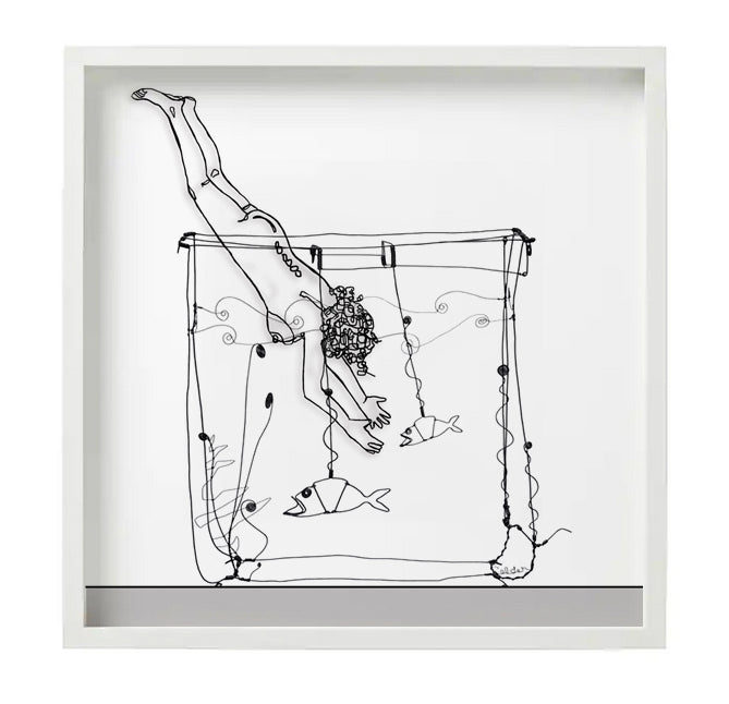 Grace Graupe-Pillard "Diving Into Calder's Goldfish Bowl" 16 x 16