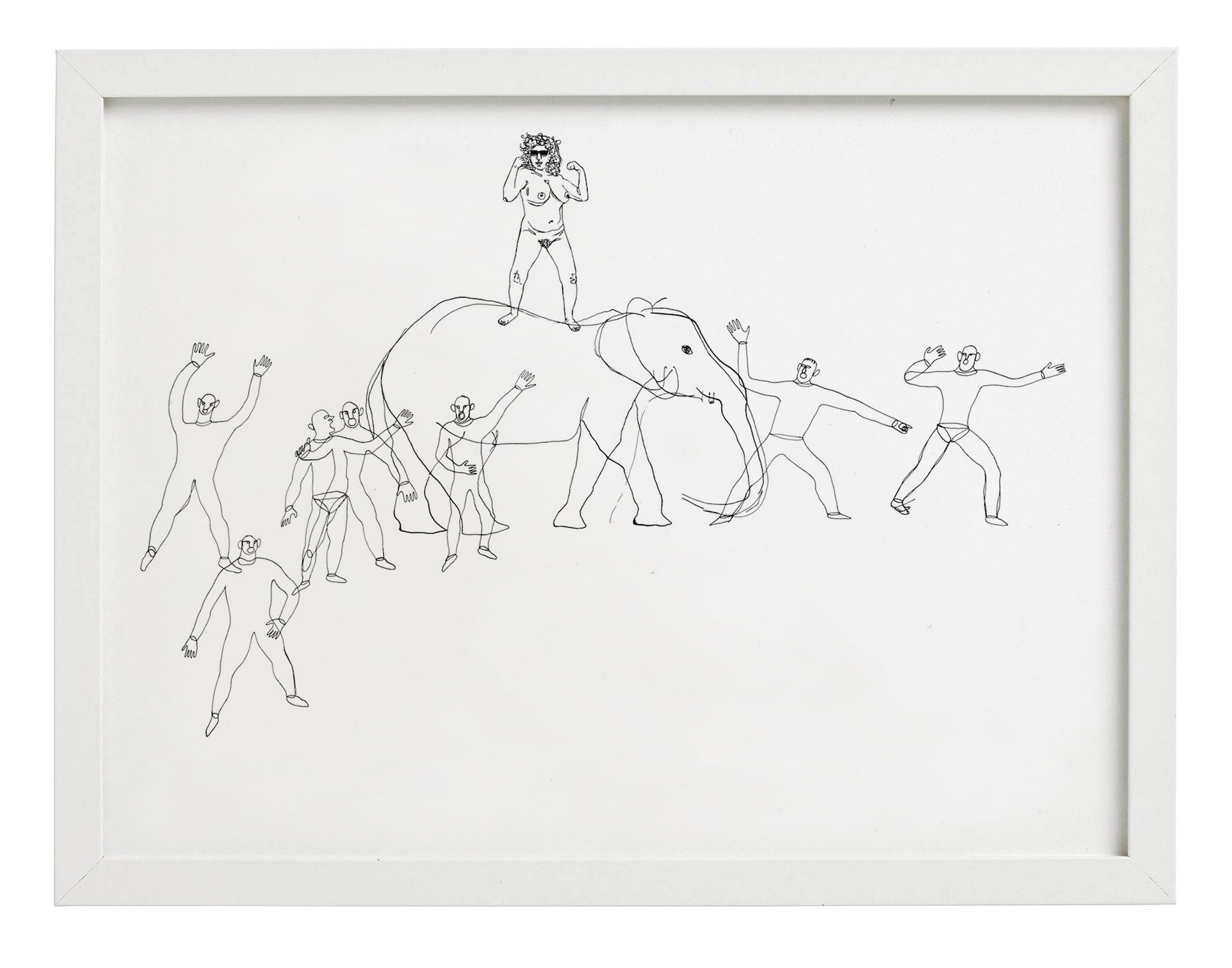 Grace Graupe-Pillard "Strong Woman on Calders Elephant" 16 x 20